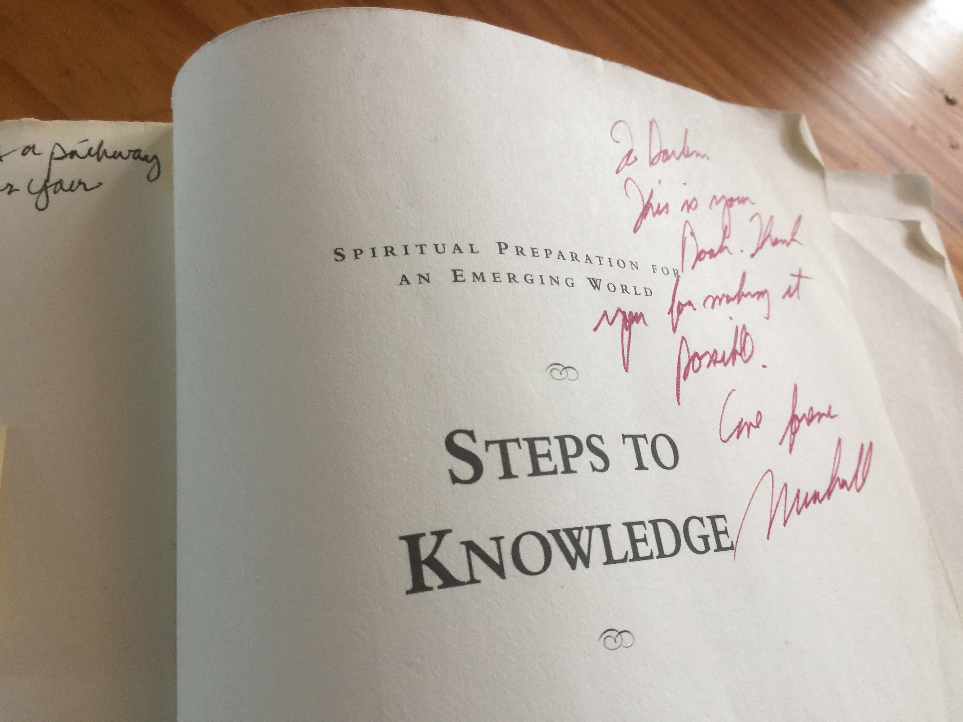 Darlene, This is your Book. Thank you for making it possible. Love, from Marshall